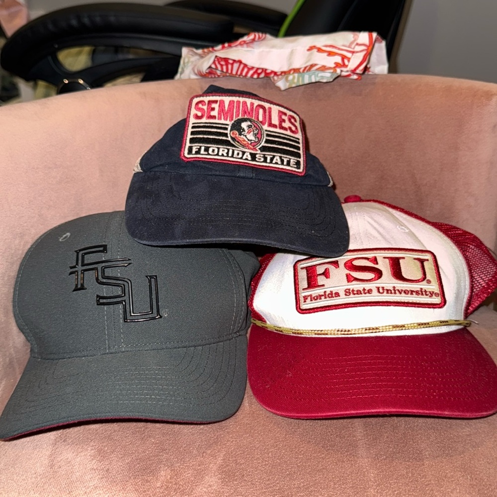 Florida State Univeristy Seminoles FSU hat lot of 3